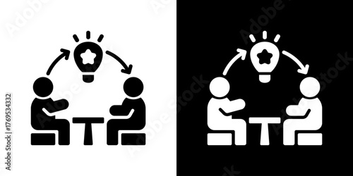 Skill Transfer Icon Vector Illustration 