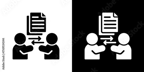 Document Sharing Icon Vector Illustration 