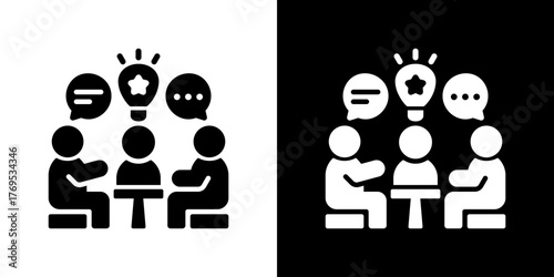 Team Meeting Icon Vector Illustration 