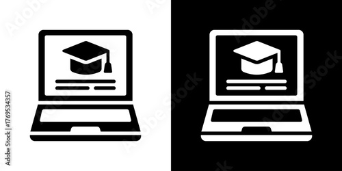 E-Learning Icon Vector Illustration 