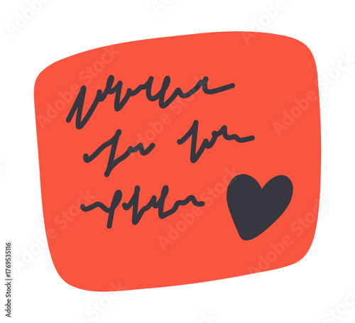 Note. An abstract image of a letter or note for Valentine's Day.