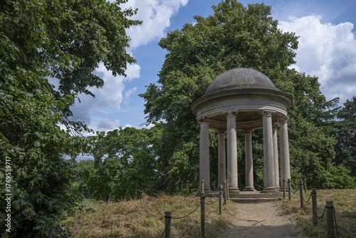 Neoclassical Temple, Temple of Aeolus, Royal Botanic Gardens (Kew Gardens), UNESCO World Heritage Site, Kew, Greater London, England, United Kingdom