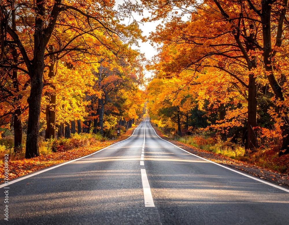 Fototapeta premium road in autumn