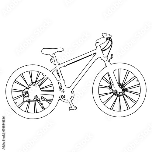 Bicycle outline illustration
