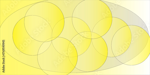 abstract yellow background with white circles, vector