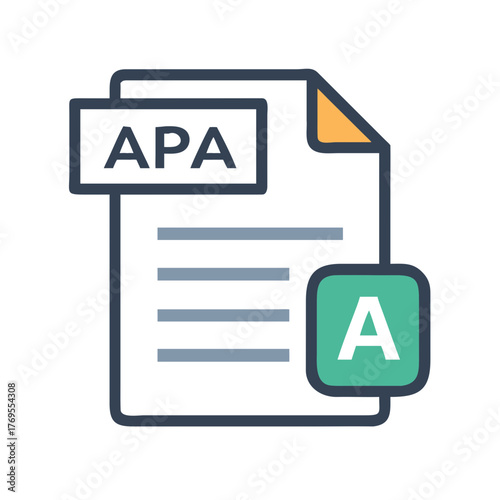 Document showing APA style guidelines clipboard with text layout and writing space
