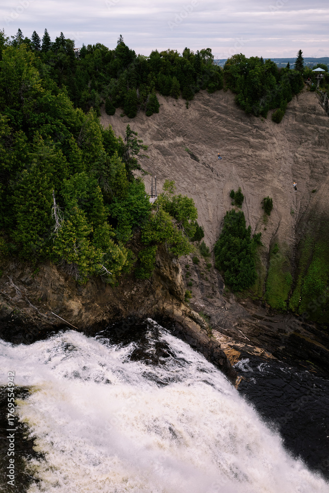 Fototapeta premium Montmorency Falls, Quebec City, Canada, late summer landscape