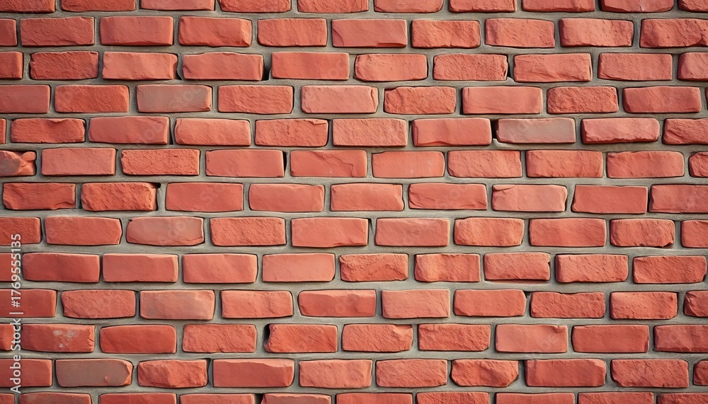 Obraz premium Rough-textured brick wall, varying shades of red and brown, surface, abstract
