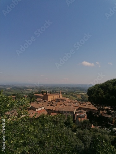 san gimignano's landscape with houses and fields