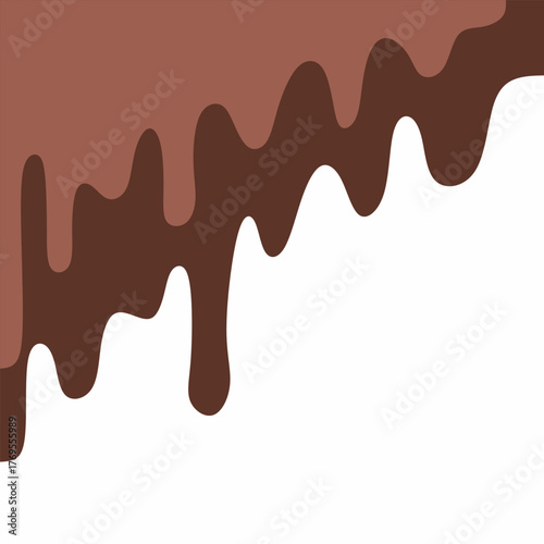 chocolate drip vector, choco melted, hot cocoa flow, sweet dessert vector, milk drop illustration, brown liquid wave, melting chocolate cartoon