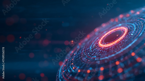 3D dome shield sphere set with protective glass barrier and transparent force field effect. Futuristic hexagon energy grid in blue neon light for defense technology. Abstract wireframe glob 35252101 1