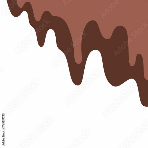 chocolate drip vector, choco melted, hot cocoa flow, sweet dessert vector, milk drop illustration, brown liquid wave, melting chocolate cartoon