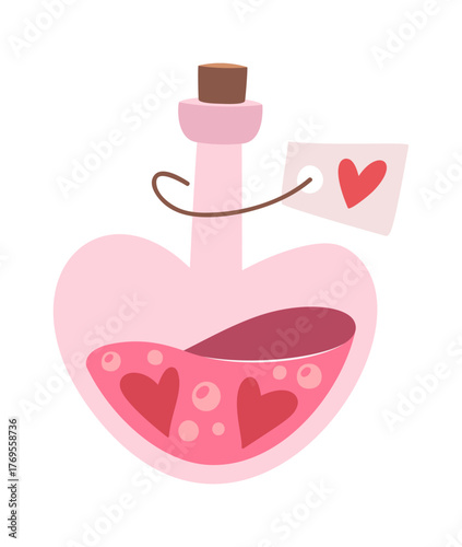 Love potion flask magic elixir