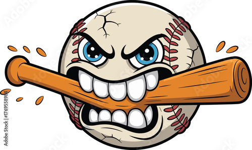 Terrifying Zombie Head Cartoon Vector Illustration Undead Monster Horror Halloween Scary Graphic Design.