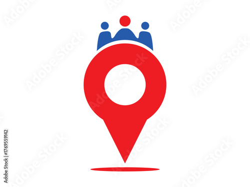 Map Pin Person Icon, Navigation Pointer User Symbol for GPS and Travel Apps