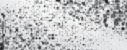 Abstract black and white texture. Dark chaotic background. Pattern from diverse elements of grunge style. Old dirty vintage modern surface