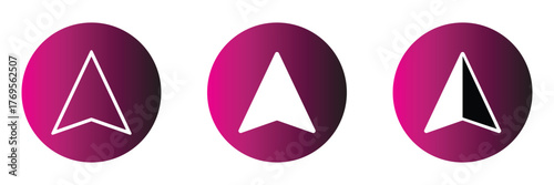 compass and north arrow icon set, navigation and direction symbols, N direction sign, vector illustration for maps, orientation, and travel design elements.