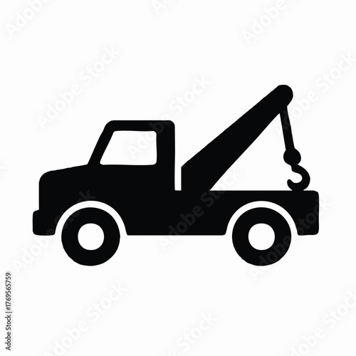 tow truck service vehicle silhouette icon