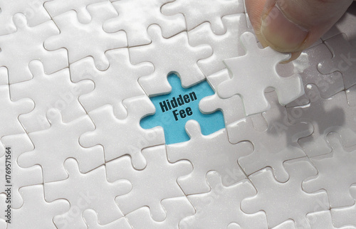 Business concept jigsaw puzzle with text Hidden Fee