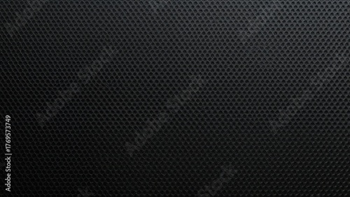 Wallpaper Mural Pattern grid black metal plate with small holes, Carbon background and graphite surface or dark textured, Top view and macro shot of sheet material, Used as backdrop or wallpaper Torontodigital.ca