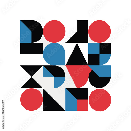 Modern typography poster design with bold colors .