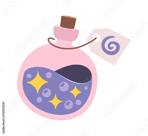 Sparkling bubbles magic elixir bottle