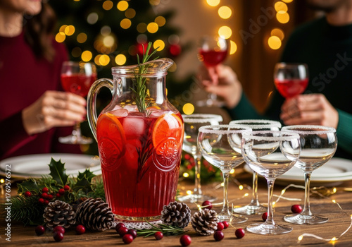 The ideal cocktail for Christmas parties is a welcome drink poured from a jug rather than individual servings