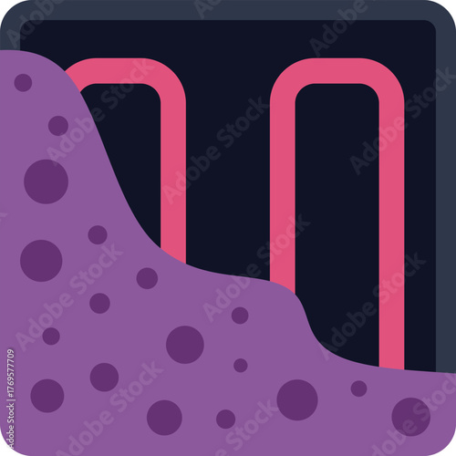 Underfloor heating system with heating cables installed on concrete screed layer