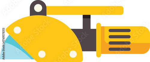 Angle grinder cutting with rotating disc blade, professional power tools for construction and repair