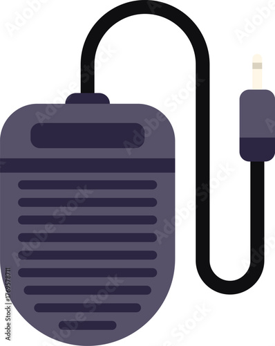 Foot switch pedal connecting with jack cable, electronic device for switching current on and off with foot pressing