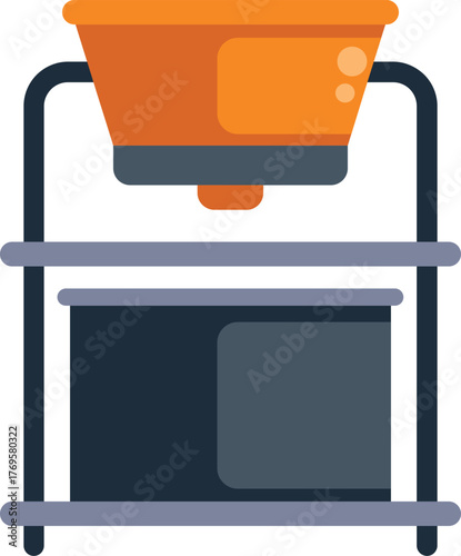 Professional coffee maker brewing a delicious beverage for customers on a white background