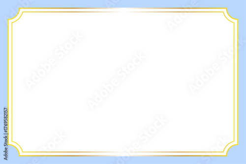 高級感のあるフレーム　ゴールド　青