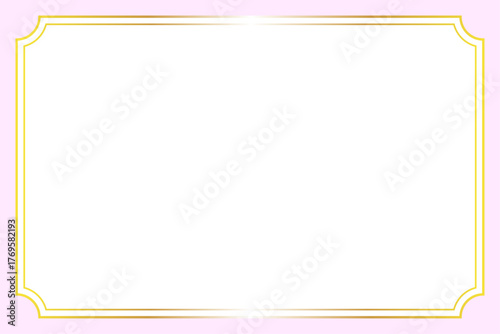 高級感のあるフレーム　ゴールド　ピンク