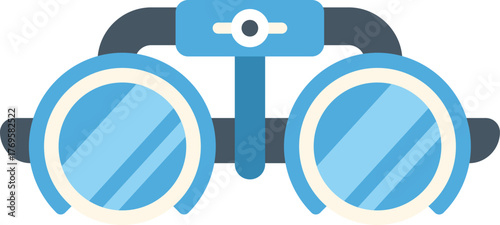 Medical device with corrective lens being used during an eye exam