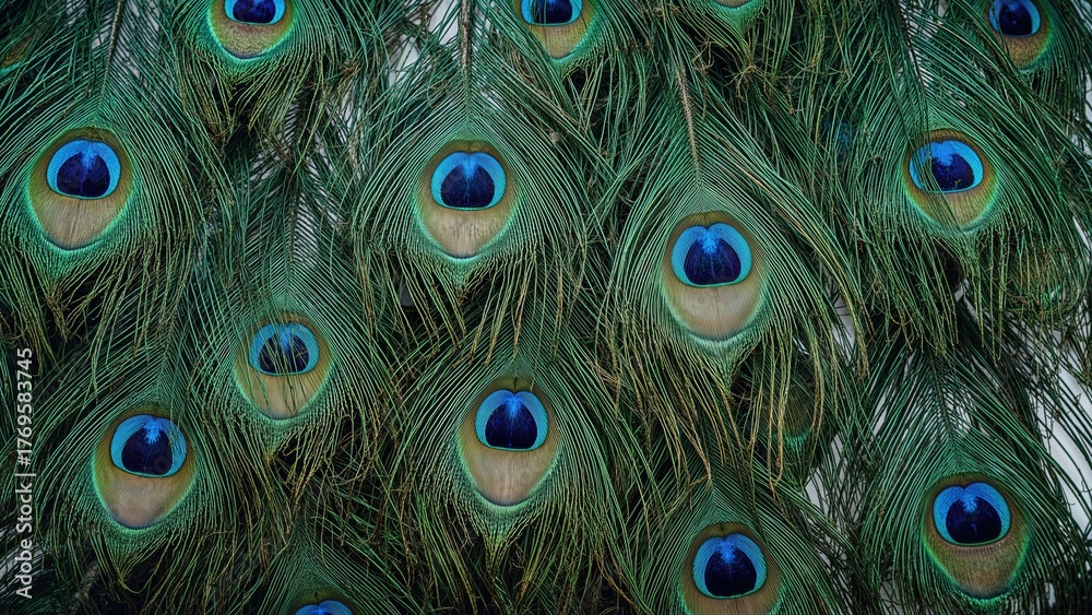 Obraz premium Peacock Feathers Background