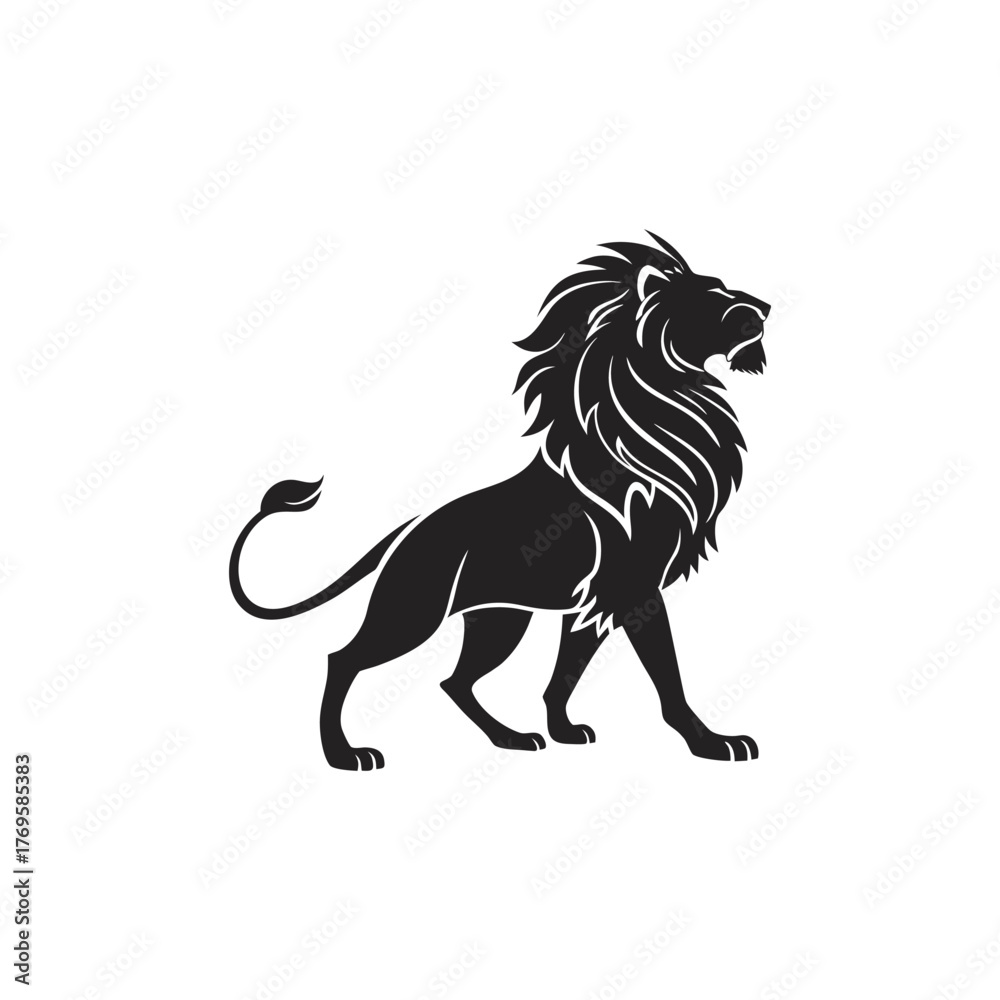 Fototapeta premium Lion Silhouette Logo Design