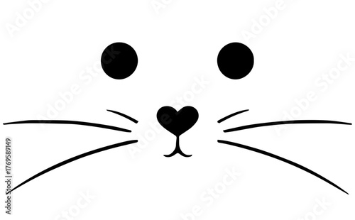 whiskers, nose and eyes of an animal