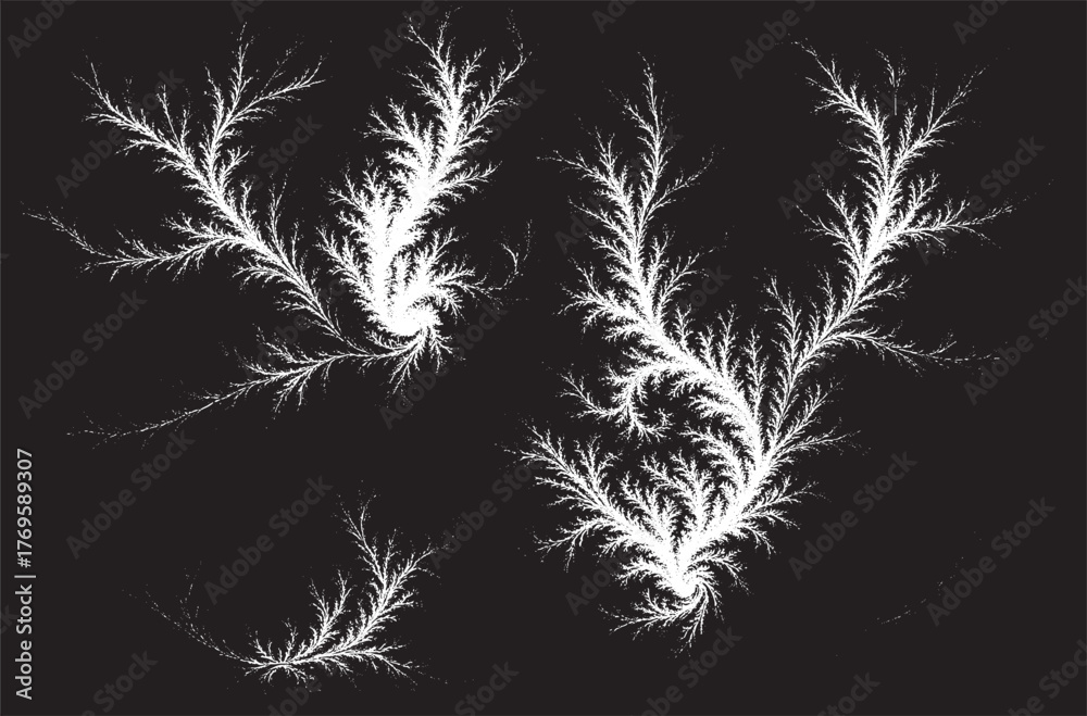 custom made wallpaper toronto digitalAbstract Fractal Branch Pattern Art | Black and White Digital Background for Design and Wallpaper