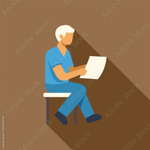 Medical doctor carefully reviewing patient's medical report, emphasizing importance of accurate diagnosis and treatment planning in healthcare