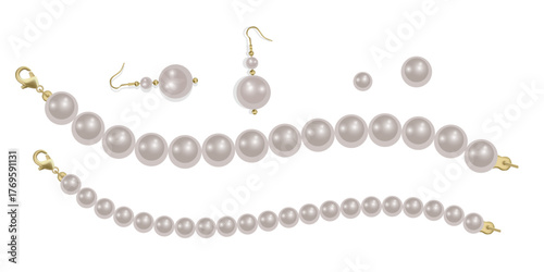 Elegant Pearl Jewelry Collection with Necklaces and Earrings