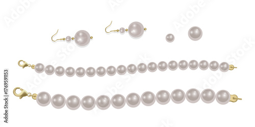 Elegant Pearl Jewelry Collection with Necklaces and Earrings