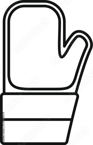 Kitchen glove protecting hand while cooking or baking representing safety and heat resistance