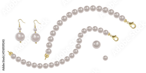 Elegant Pearl Jewelry Collection with Necklaces and Earrings