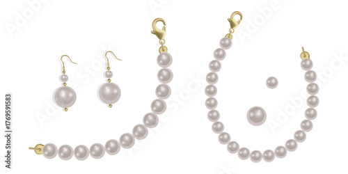 Elegant Pearl Jewelry Collection with Necklaces and Earrings