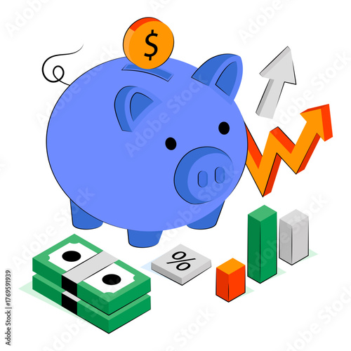 Modern design illustration of savings 