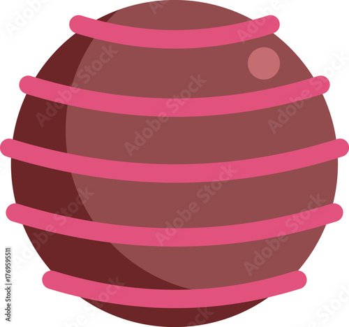 Chocolate confectionery with pink decoration, perfect for representing sweetness and indulgence