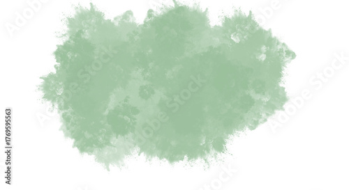 Watercolor green blot isolated on transparent background for design abstract green watercolor blot decorative element for creative design and decoration