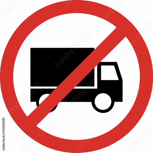 No Delivery Trucks Allowed Sign in Vector Design 