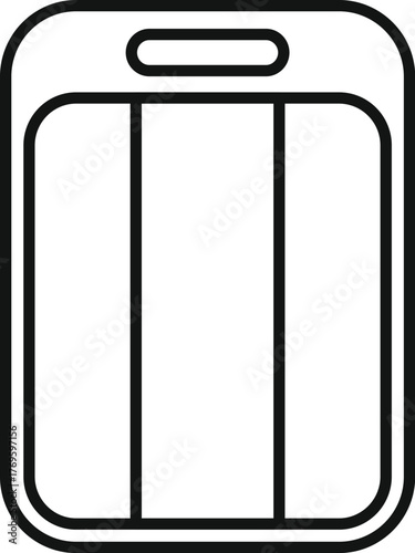 Simple metro turnstile gate icon representing access to public transport