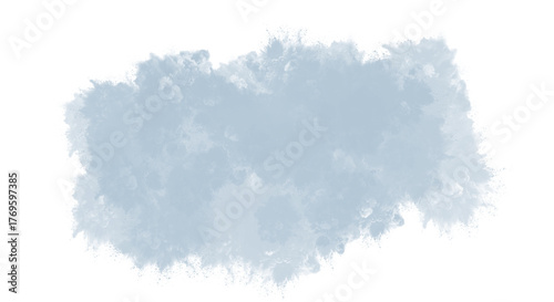 Watercolor splash of light blue color isolated on transparent background, perfect for adding a touch of elegance and creativity to your designs and projects